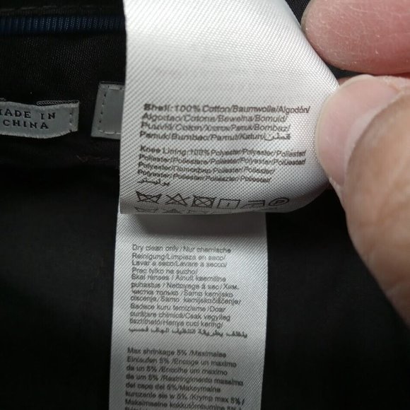 Selected Pants Mens 34x34 Black Micro‎ Patterned Slime Tapered Trousers Office - Picture 11 of 12